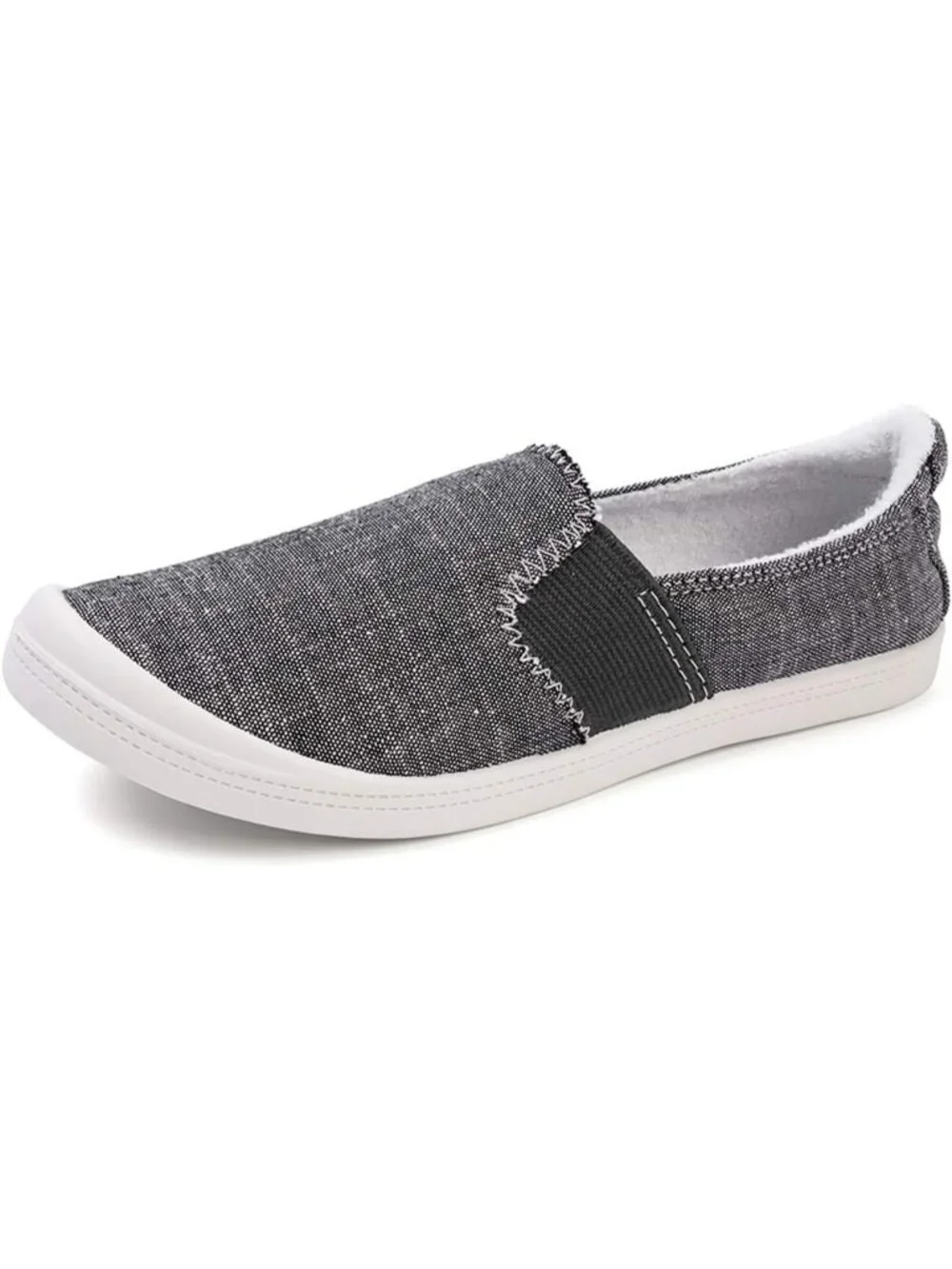 Women's Grey/White Comfortable Lace-Up Breathable Walking Casual Stylish Sneaker